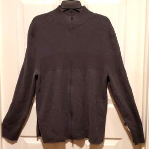 Express Men's Charcoal Gray Zip Down Pullover Sweater - Size XL